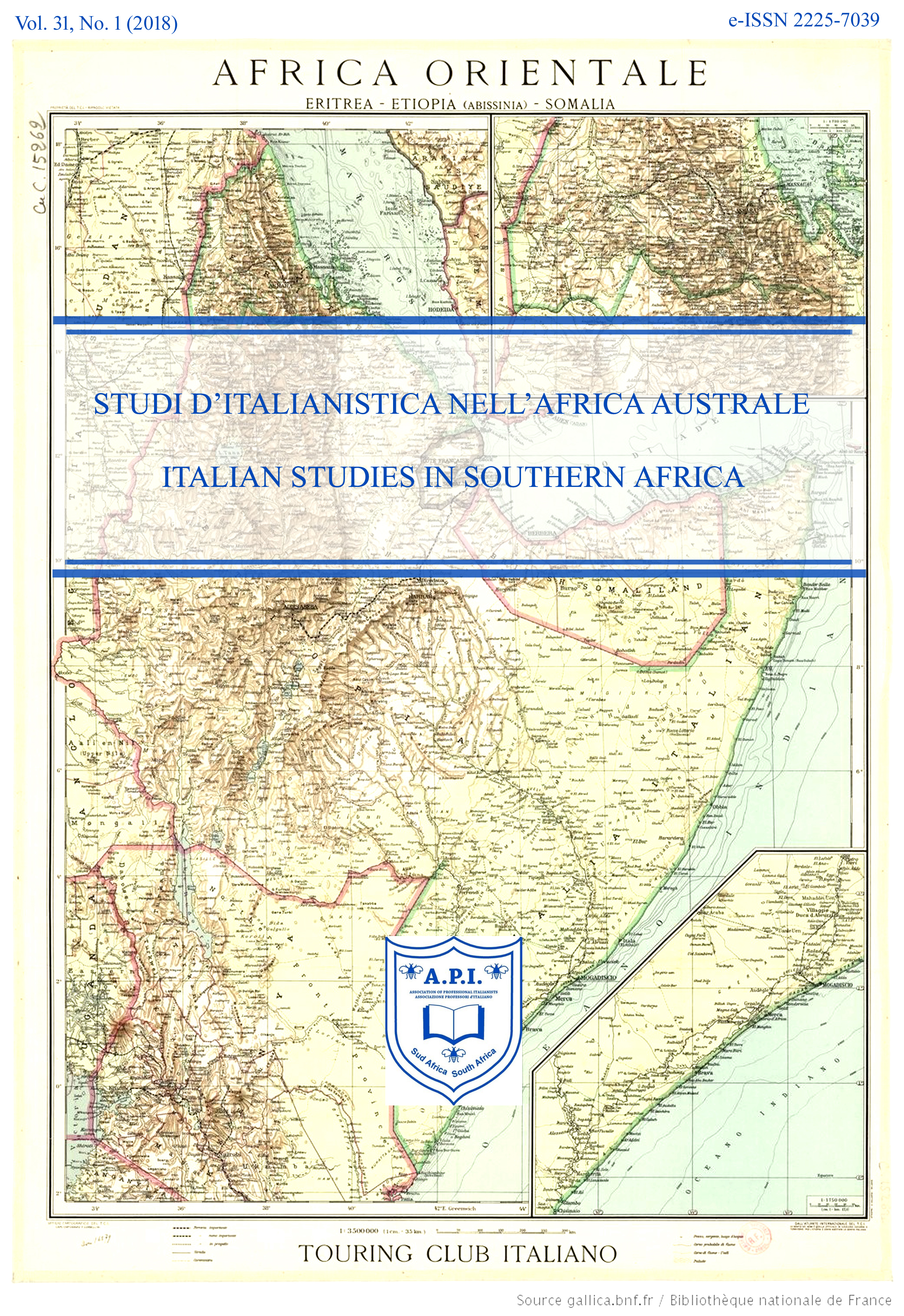 					Visualizza V. 31 N. 1 (2018): Special Issue: Postcolonialismi italiani ieri e oggi
				